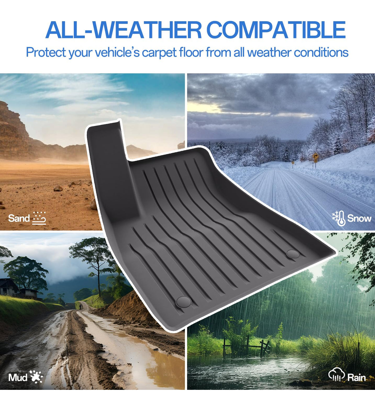 2025 New Version Floor Mats for Model 3 Highland (6 PCS for Model 3 2024-2025)