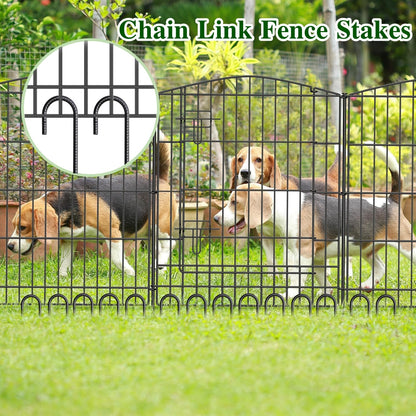 Rebar Stakes 16 Inch 20 Pack J Hook Ground Stakes Heavy Duty Tent Stakes Chain Link Fence Stakes with Chisel Point End Galvanized Steel Ground Anchors Metal Spikes Black Coated (J-16"x3/8"-20pcs)