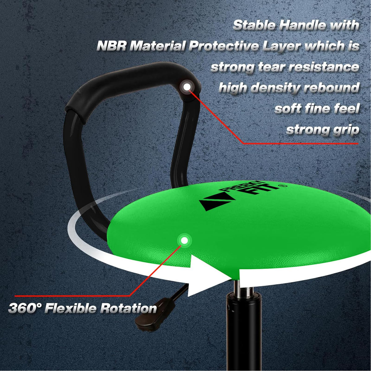 Garage Stool Adjustable Height Swivel Work Mechanic Shop Stool with Backrest (Green)