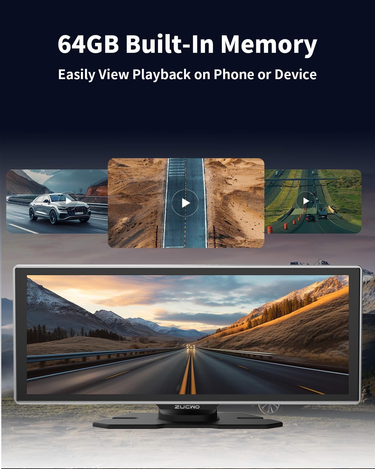 Portable Wireless CarPlay Screen for Car (Black / 11inch)