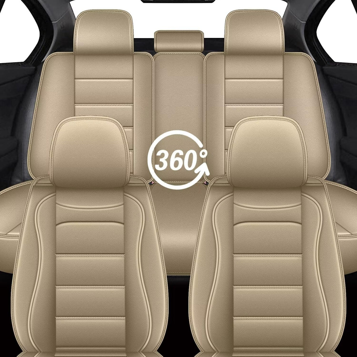 Car Seat Covers fit for Subaru Impreza 2012 (#017 Beige / 4.For Subaru Impreza-5 seat covers full set)