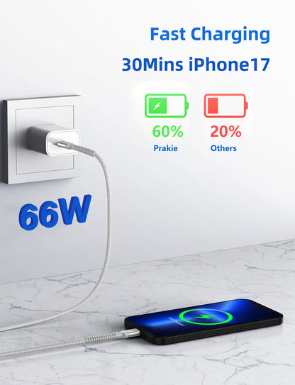 USB C to USB C Cable 10FT (10FT / USB C to USB C / Silver)
