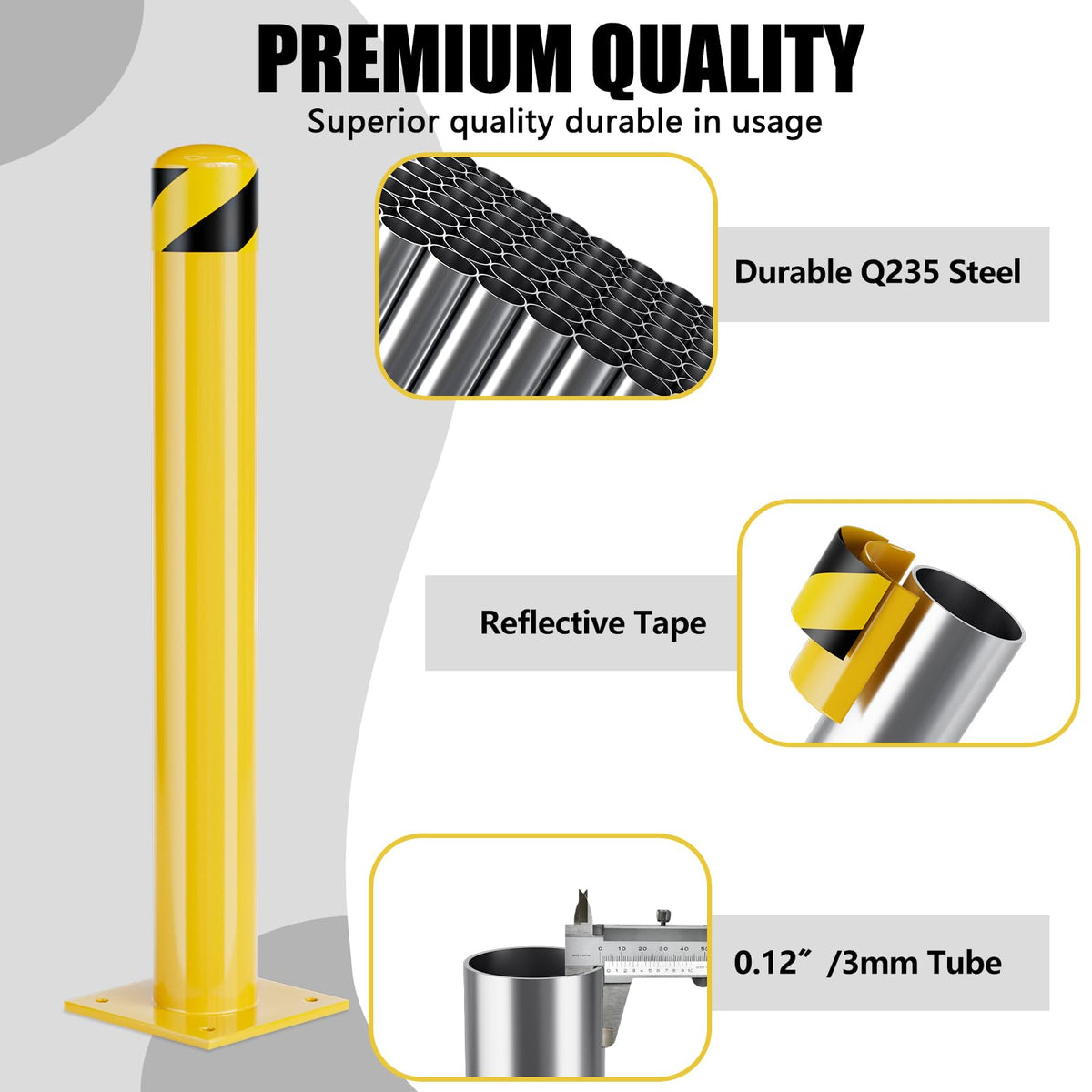 Safety Bollards (48''Hx4.5''D)