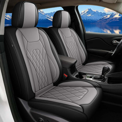 Car Seat Covers for Infiniti Q50 2014 (128 Black&Grey / 41-Q50-5 seat covers full set)