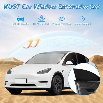 Windshield Sun Shade Umbrella for Tesla Model Y 2020 2021 2022 2023 2024 (5-Piece Set | Fits Tesla Model Y 2020-2024)