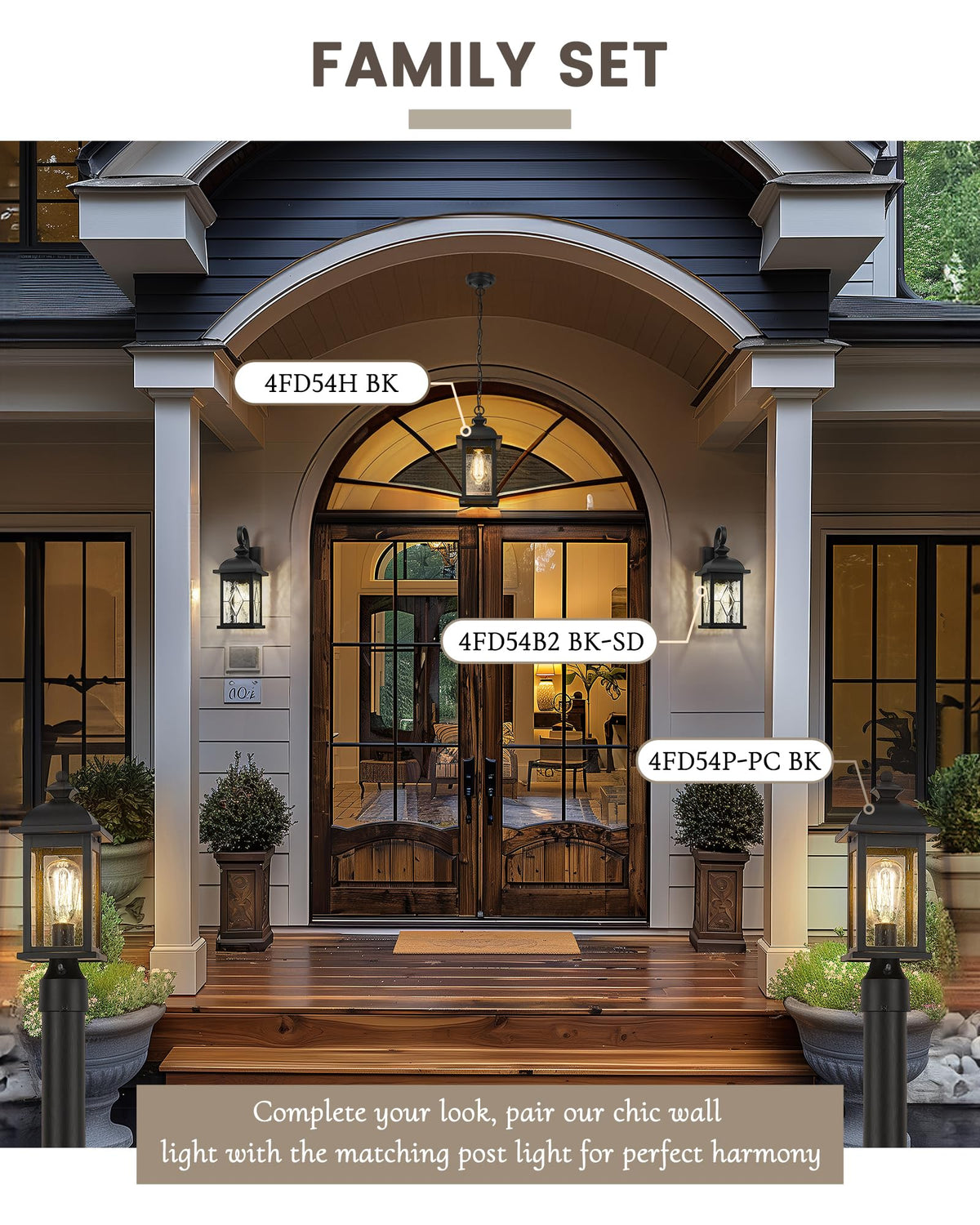 2 Pack Large Outdoor Wall Sconce (Matte Black, Lozenge Pattern / 21", 2 Pack)