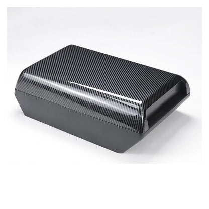 Car Armrest Box for Tesla for Model 3 Y 2023 for Highland 2024 Accessories Armrest Protector Box Cover Black Soft Suede Center Console Panel Pad Center Arm Rest Console (Carbon fiber pattern*)