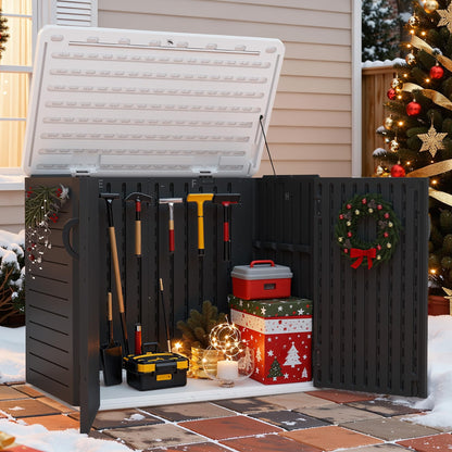 35 Cu Ft Storage Shed with Unique X (Dark Gray / X-Shaped-35 Cu Ft)