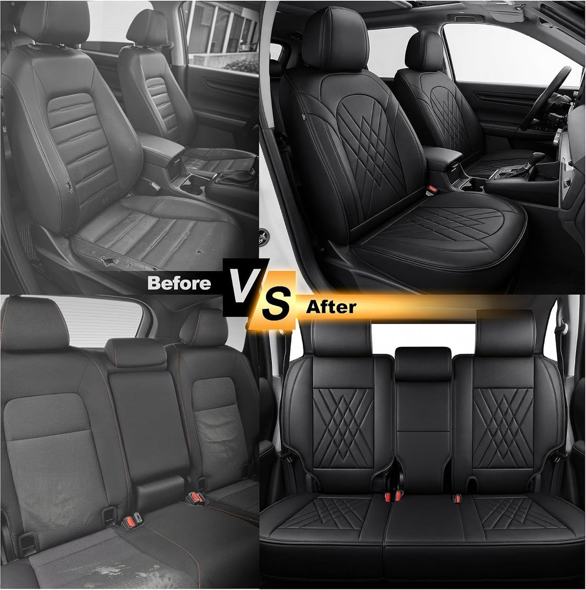2 Front Car Seat Covers for Mazda Mazda 6 2010 (#057 Black / 35. Mazda 6 2010-2021-2 Front Seat Covers Only)