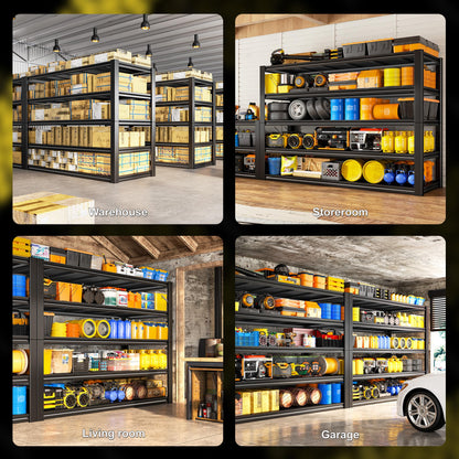 48.2" W Garage Shelving (72.2"H x 24.2"D x 48.2"W)