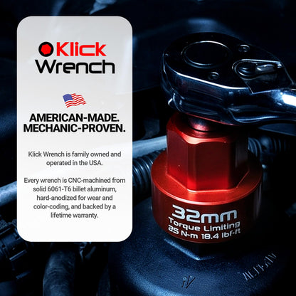 2 Stage 32mm Oil Filter Wrench (Socket 32mm)