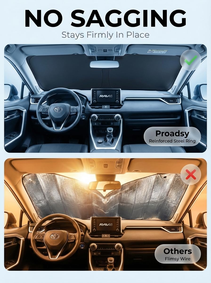 Custom Fit Car Windshield Sun Shade for 2018 (2018-2026 Honda Odyssey)