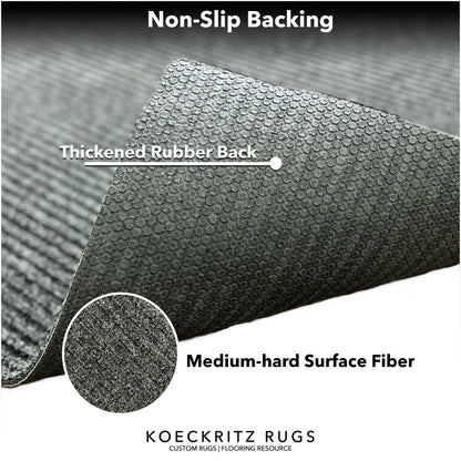 Heavy Duty Durable All Weather Indoor (2' x 6' (Rectangular) / Charcoal)