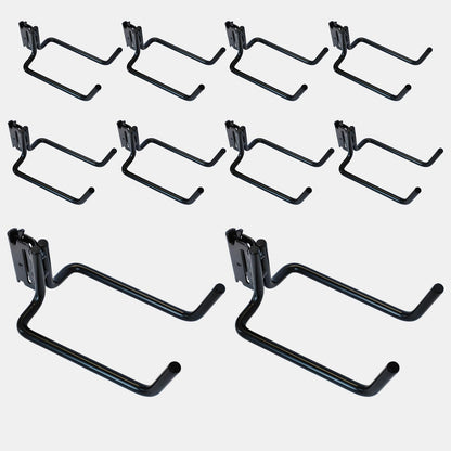 10-Pack E-Track Double J Hooks, 5.5-Inch Deep x 4-Inch Wide (5.5" Deep 4" Wide - 10P)