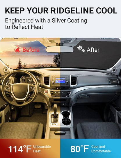 Custom Fit Car Windshield Sun Shade for 2017 (Honda Ridgeline 2017-2025 2026)