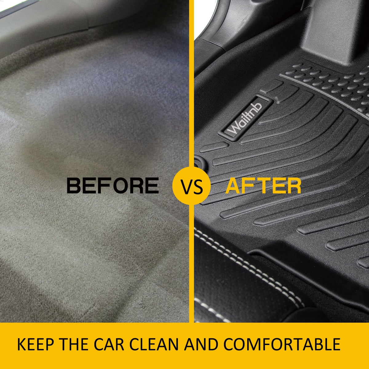 All Weather Floor Mats and Cargo Liners for Honda CRV 2017 (1 For CRV 2017-2022 Upper Deck)