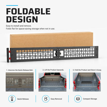 Truck Bed Divider Compatible with 2022 (Compatible with 2022-2026 Nissan Frontier)