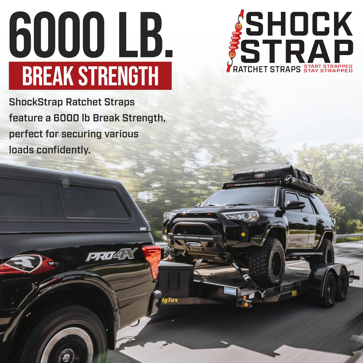 Ratchet Strap (4 Pack / 9' x 2")
