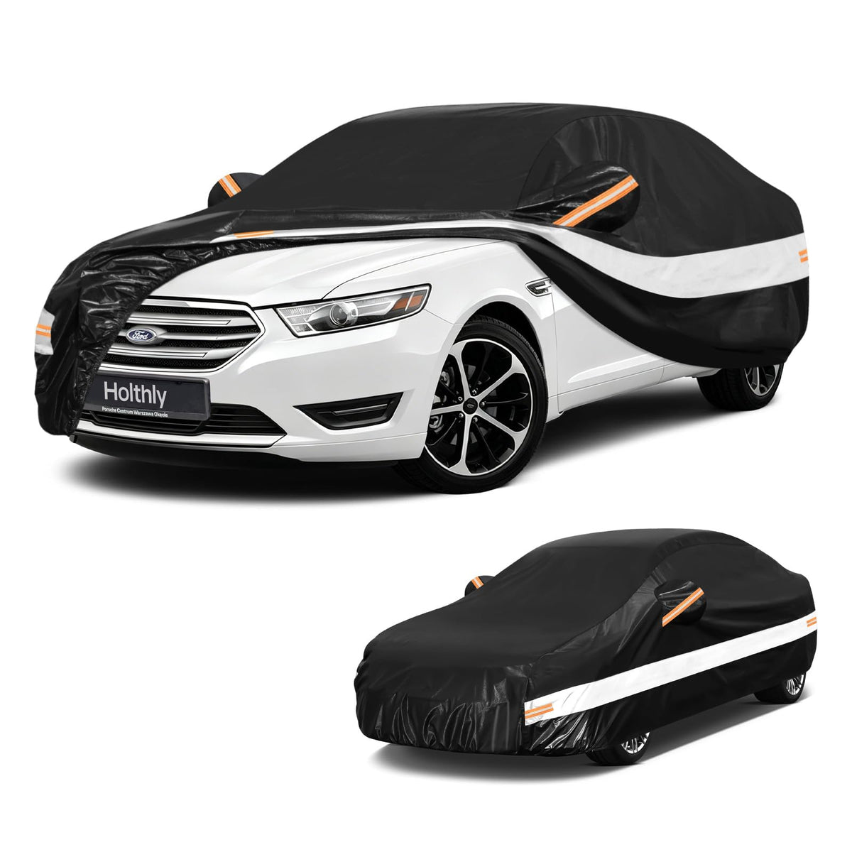 10 Layers Sedan Car Cover Custom Fit for Ford Taurus (Black Gray / Custom Fit for Ford Taurus)