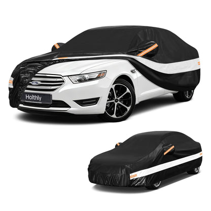 10 Layers Sedan Car Cover Custom Fit for Ford Taurus (Black Gray / Custom Fit for Ford Taurus)