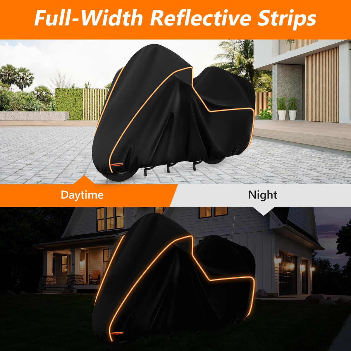 Motorcycle Cover for Harley Davidson Ultra Limited withTrunk Models (Black / for Ultra Limited)
