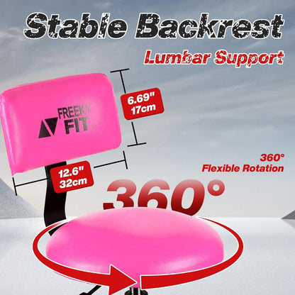 Shop Stool with Backrest (Pink)