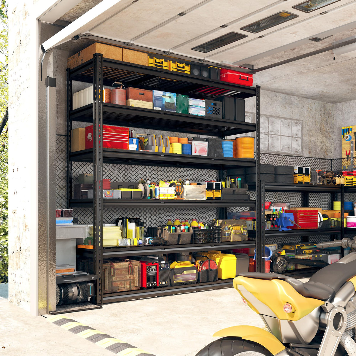 6 Tier Adjustable Heavy Duty Metal Shelving for Garage Warehouse (48" W X 18" D X 78" H)