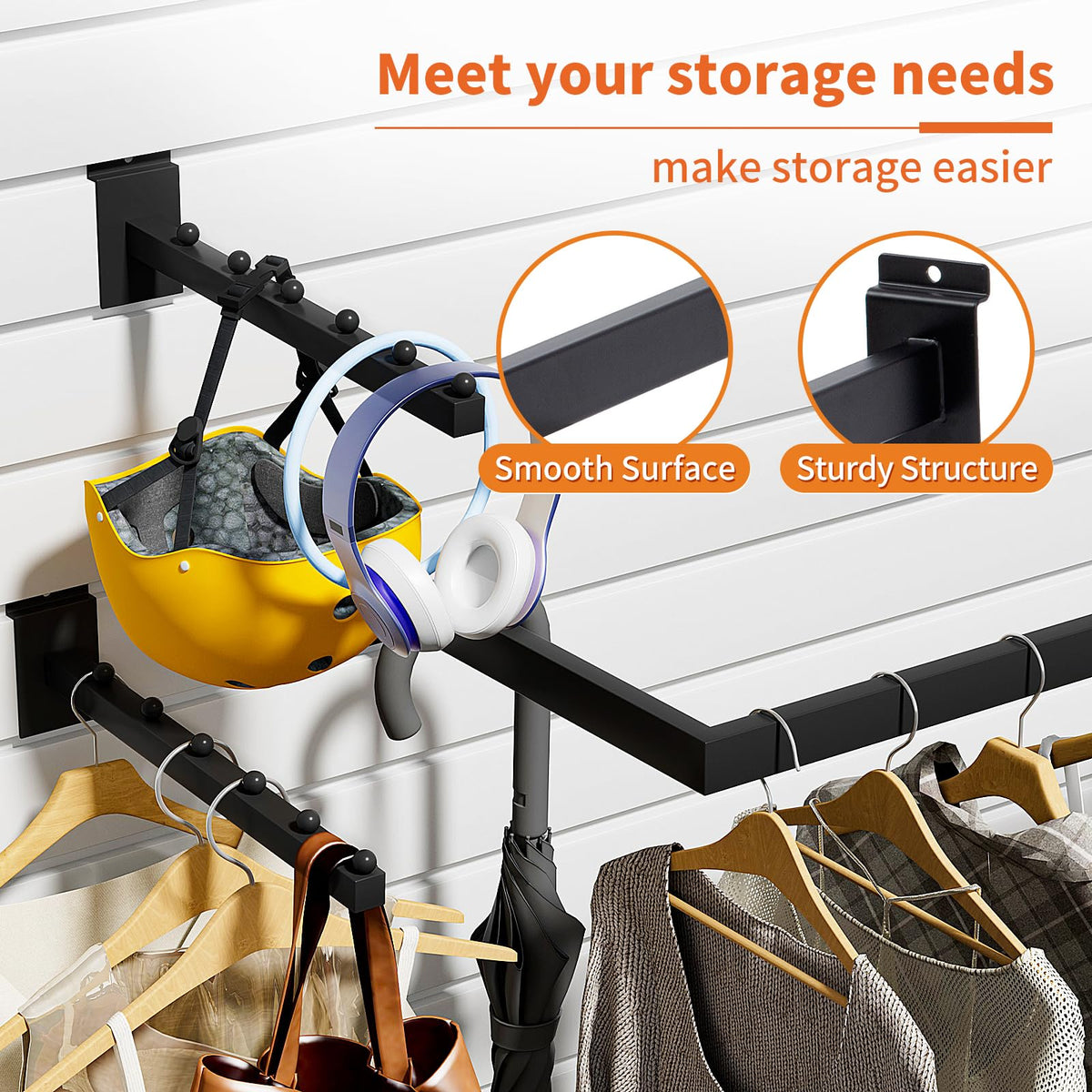 12 Pack Slatwall Accessories Kit with U