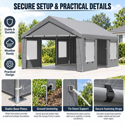 13x20 FT Heavy Duty Carport