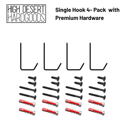 Wall Hooks Single Hook 4 (Single Hook (4-Pack))