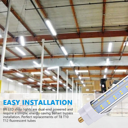 10 Pack 8 Foot LED Bulbs (10pcs 5000K Daylight white)