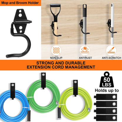 Heavy Duty Garage Hooks Storage (Black(20pcs))