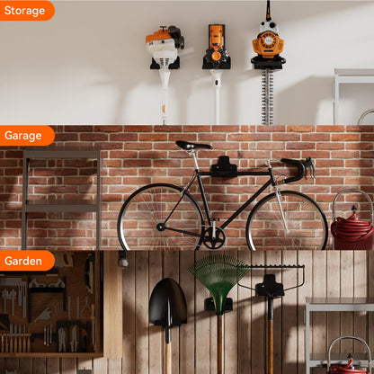 Garage Organizer Trimmer Rack Wall Mount (Black 3 Packs)