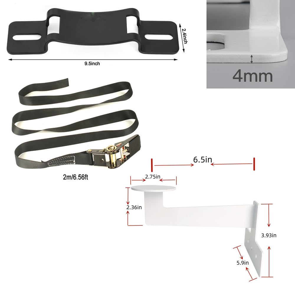 RV Propane Tank Cylinder Rack and Trailers Secure Exchange Propane Cylinder Mount for Campers (Black with bottom bracket)