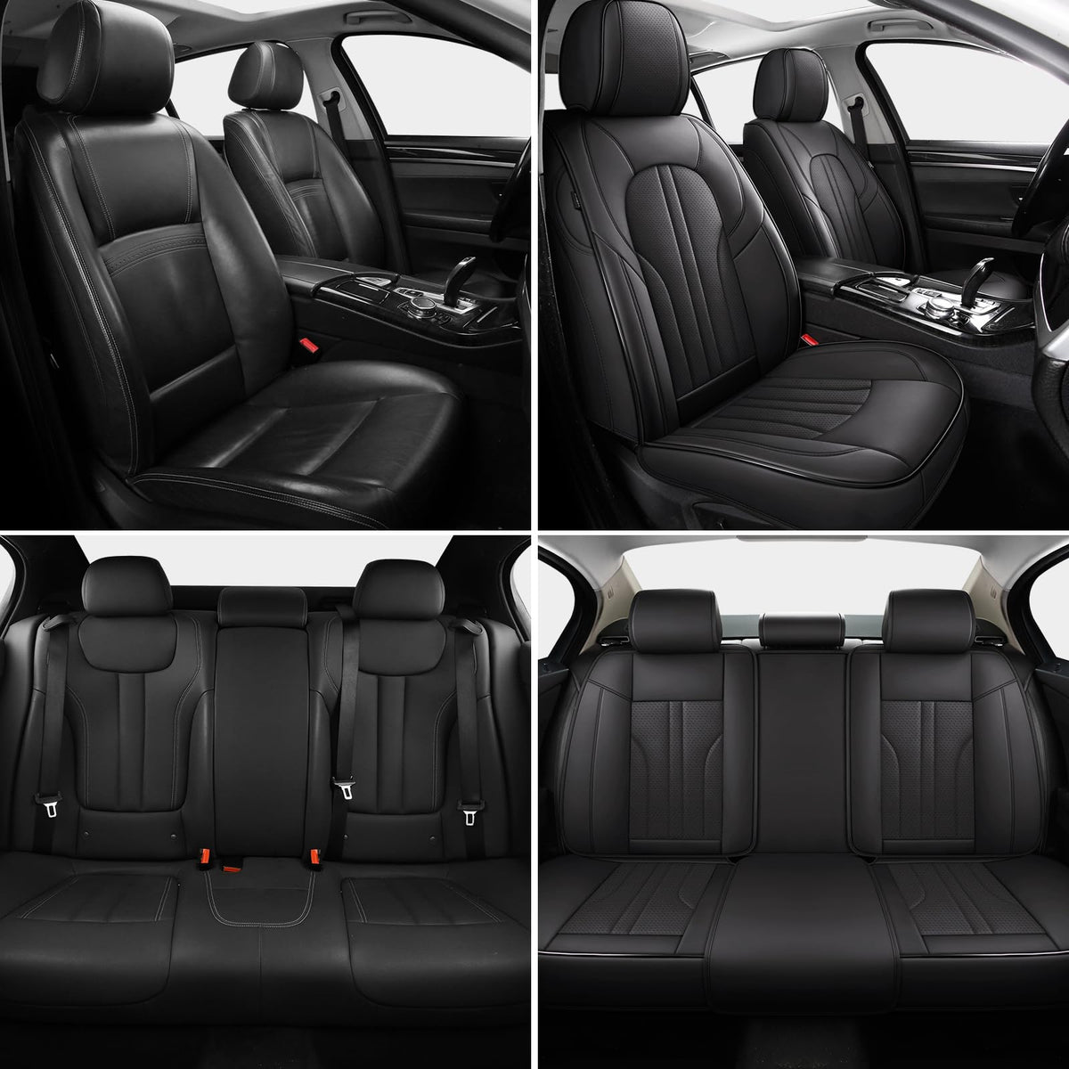 Car Seat Cover Full Set (Black / Full Set)
