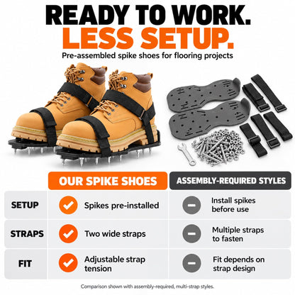 Epoxy Floor Spiked Shoes (Matte Black Thin)