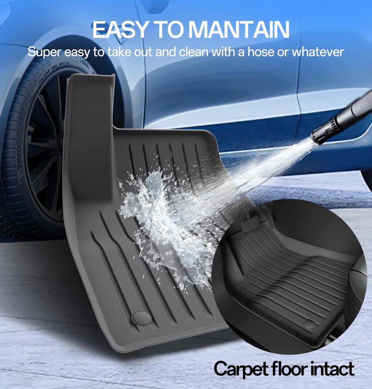 2025 New Version Floor Mats for Model 3 Highland (6 PCS for Model 3 2024-2025)