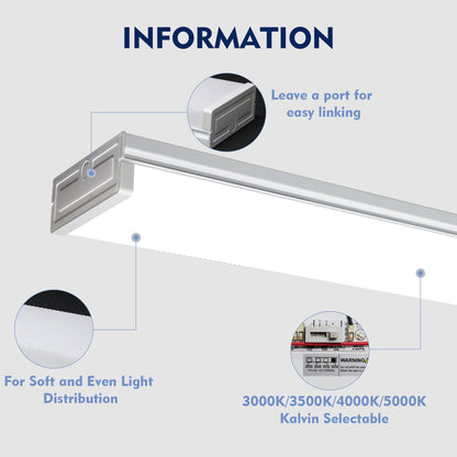 4FT LED Shop Light (1 PACK / Y30-45W-4FT-4CCT)