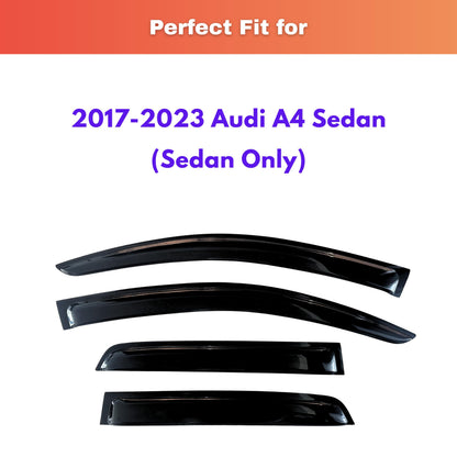 Rain Guards Window Visors for 2017 (2017-2025 A4 Sedan)