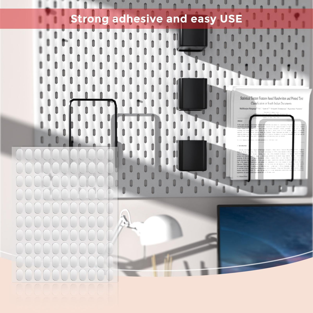 520pcs Double Sided Tape Wall Nano Sticky Dots Mounting Putty Two Sided Adhesive Strong Sticky Tack Multi (0.8 inch / Round 140, strips 40, square 140, oval 200)