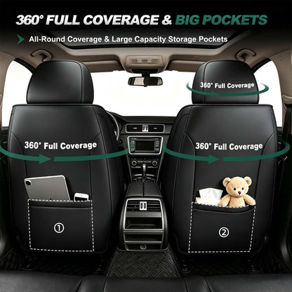 Car Seat Covers for Toyota Prius V 2012 (128 Black&Grey / 33-Prius V-2 front seat covers only)