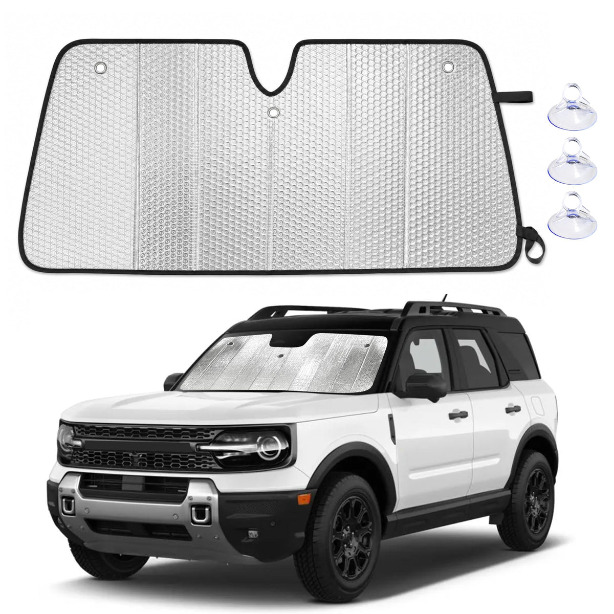 Foldable Sun Shade Fit for Ford Bronco Sport 2021 (For Ford Bronco Sport 2021-2025)