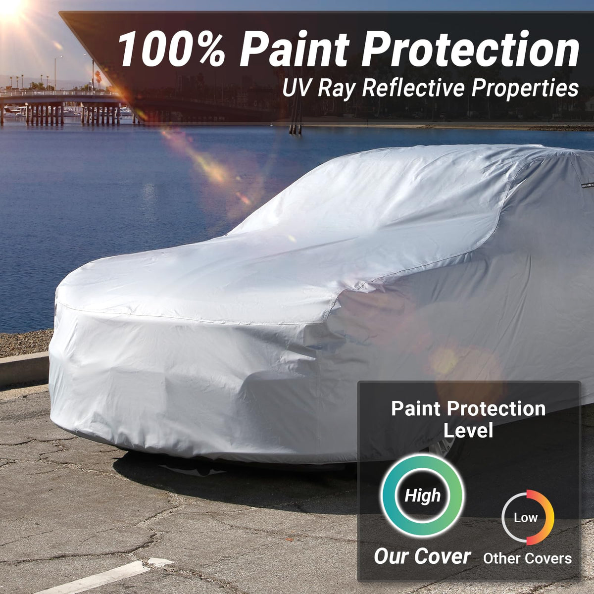 Car Cover All Weather for 1971 (85. Pontiac Catalina 1971-1976 / Sky Gray)