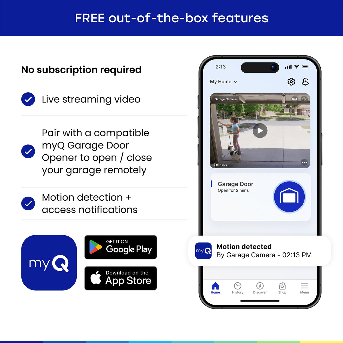 myQ Garage Plug (1 Pack / Smart Garage Camera Gen 2)