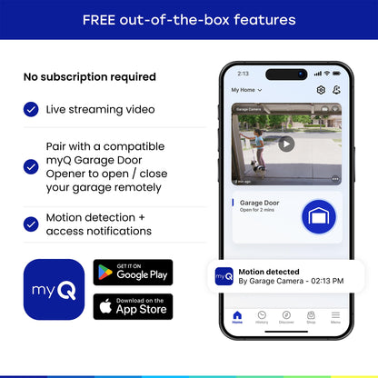 myQ Garage Plug (1 Pack / Smart Garage Camera Gen 2)
