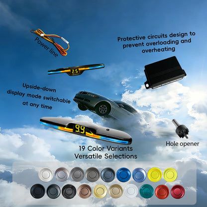 Parking Sensor kit New Feature Rear with Selectable Distance in Feet (Light Yellow)