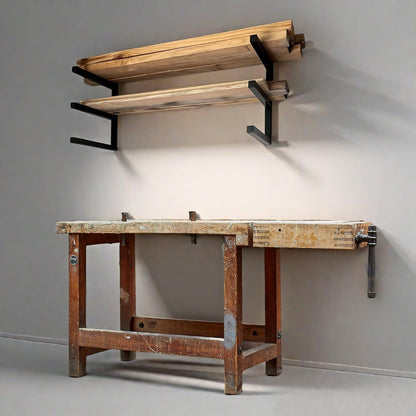 Wood Storage Racks with 3 Level (Black-4 Pack)
