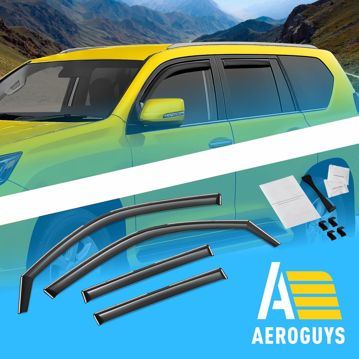 Extra Durable Window Deflectors in (For Lexus GX 10-23)