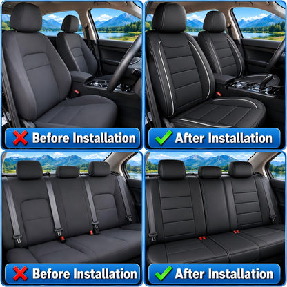 Car Seat Covers 5 Seat Set for Chevrolet Traverse 2018 (#018 Black / 16. Traverse 2018-2026-5 Seat Covers Full Set)