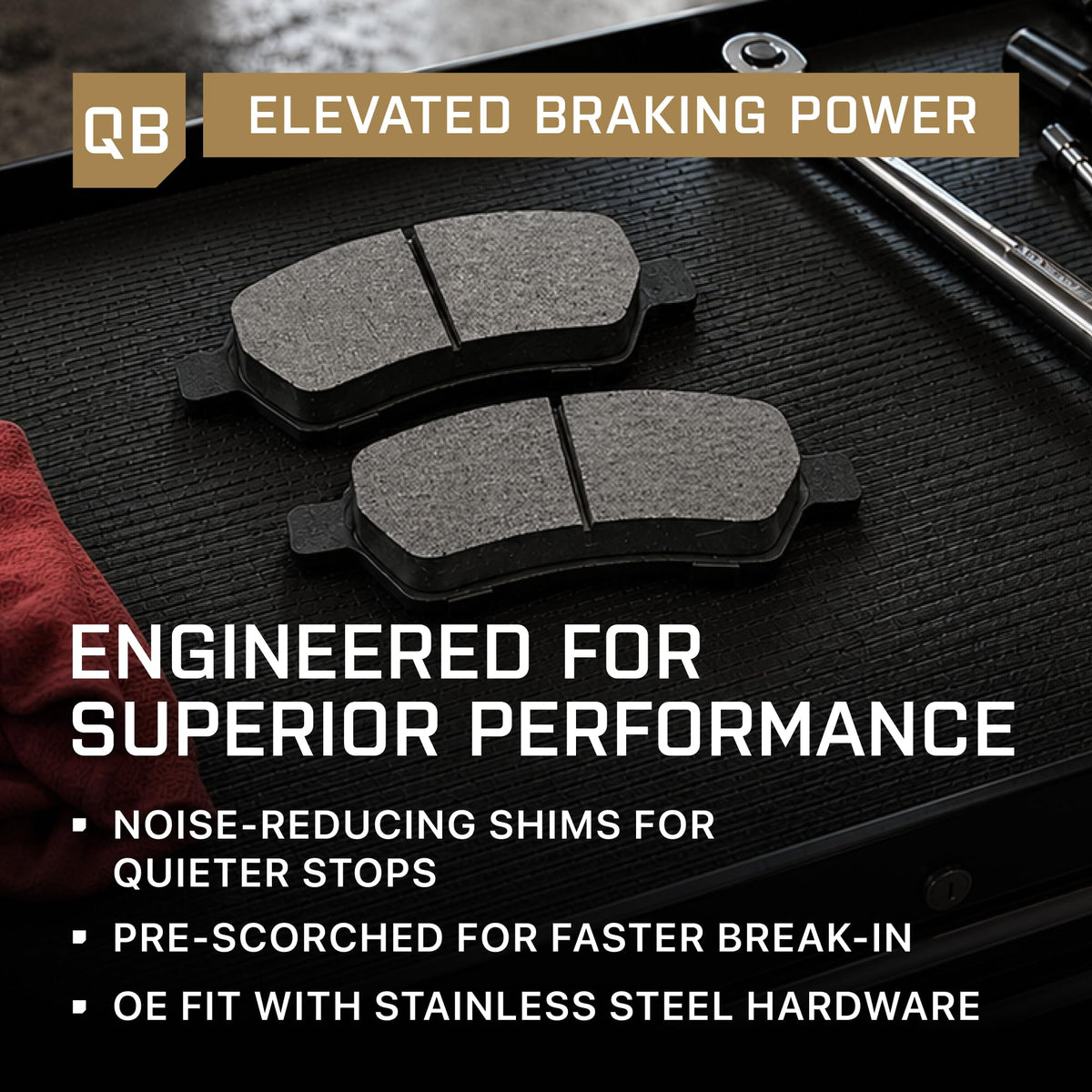 Premium Ceramic Rear Brake Pads w